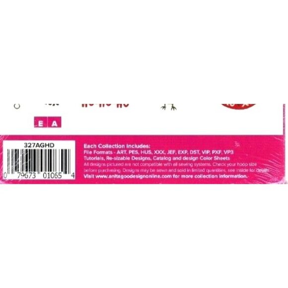 Anita Goodesign Animal Machine Embroidery Pack Christmas Critters Full Collectio - Picture 8 of 11